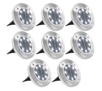 Lampe Solaire De Sol 8 Pcs Lumières Led Blanc