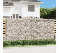 vidaXL 8x Paniers à Gabions Arqués Cages à Gabions Arquées Murs de Gabion Barrières de Jardin Terrasse Extérieur 3147067 Beige G