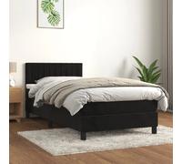VidaXL 90x200 cm - Velours noir