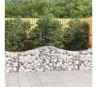 vidaXL 9x Paniers à Gabions Arqués Cages à Gabions Arquées Murs de Gabion Barrières de Jardin Terrasse Extérieur 3145605 Or G