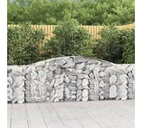 9x Paniers à Gabions Arqués Cages à Gabions Arquées Murs de Gabion Barrières de Jardin Terrasse Extérieur 3146873