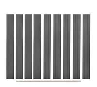 vidaXL 9x Panneau Clôture Remplacement WPC 170 cm Gris Jardin Patio Terrasse 45040