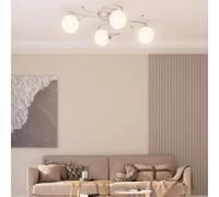 Vidaxl Plafonnier Avec Abat-Jour Ronds En Verre Pour 4 Led G9