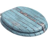 vidaXL Abattant de WC à fermeture douce, lot de 2, bleu, 44 x 38 cm, plateau en MDF