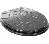 vidaXL Abattant de WC à fermeture douce, lot de 2, gris, 44 x 38 cm, plateau en MDF