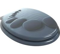 vidaXL Abattant de WC à fermeture douce, lot de 2, gris, 44 x 38 cm, plateau en MDF