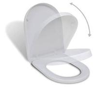 vidaXL Abattant WC à fermeture en douceur Blanc Carré