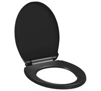 vidaXL Abattant WC Siège de toilette – Fermeture en douceur – Noir