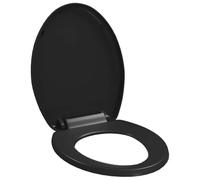vidaXL Abattant WC 145016 – Fermeture en douceur, libération rapide – Noir