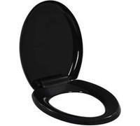 vidaXL Abattant WC à fermeture en douceur Libération rapide Noir