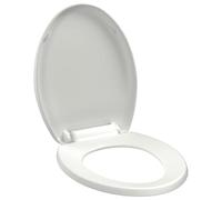 vidaXL Abattant WC à Fermeture en Douceur Siège de Toilette Cuvette Lunette de Toilette Salle de Bains Maison Restaurant Magasin Hôtel Blanc