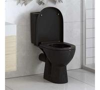 vidaXL Abattant WC 145023 Fermeture en douceur Libération rapide Noir