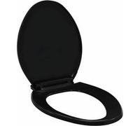 vidaXL Abattant WC Noir