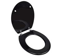 vidaXL Abattant WC MDF Noir Siège de Toilette Lunettes WC Cuvette Standard