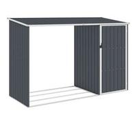 vidaXL Abri à Bois de Jardin Hangar de Stockage d'Outils Abri de Rangement Remise en Rondins Cabane Extérieur Anthracite 46295 Gris G