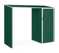 vidaXL Abri à Bois de Jardin Vert 245x98x159 cm Acier galvanisé