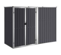 vidaXL Abri à Outils de Jardin Anthracite 225x89x161cm Acier galvanisé