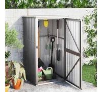 vidaXL Abri à outils de jardin gris 88x89x161 cm acier galvanisé 316206 Gris G