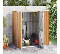 vidaXL Abri à outils de jardin marron 161x89x161 cm acier galvanisé 316212