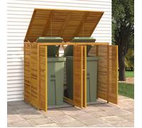 vidaXL Abri à poubelle double 140x89x117 cm bois massif d'acacia 3155239