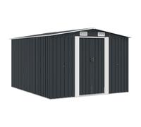 vidaXL Abri de jardin 257x298x178 cm Métal Anthracite – Terrasse, Cabane à outils