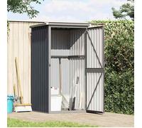 vidaXL Abri de jardin 316207 - Acier galvanisé Anthracite 88x89x159 cm porte verrouillable