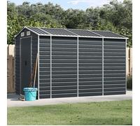 vidaXL Abri de jardin 191x300x198 cm Acier galvanisé Anthracite - Cabane à outils, toit inclinable