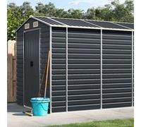 vidaXL Abri de Jardin, Cabane à Outils avec Poignées, Remise à Outils avec Toit Inclinable, Abri de Rangement Patio, 3188259 Gris G