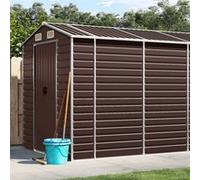 vidaXL Abri de Jardin, Cabane à Outils avec Poignées, Remise à Outils avec Toit Inclinable, Abri de Rangement Terrasse, 3188268 Marron G
