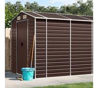 Vidaxl Abri De Jardin Marron 191x980x198 Cm Acier Galvanisé