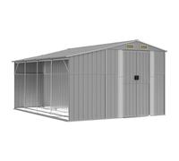 vidaXL Abri de Jardin Gris 277x365,5x179 cm Acier galvanisé