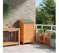 vidaXL Abri de Jardin Marron 59 x 56 x 113,5 cm Bois de Sapin Massif, Abri de Jardin Moderne, Rangement rectangulaire, Espace pour Outils, Designs résistant aux intempéries, Cabinet aéré