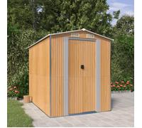 vidaXL Abri de jardin Marron clair 192x274x223 cm Métal galvanisé 3147472