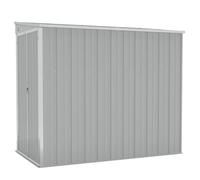 vidaXL Abri de jardin mural Gris 118x194x178 cm Acier galvanisé G