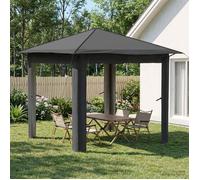vidaXL, tonnelle sans parois latérales, 2,6 x 2,6 m, gris clair et anthracite