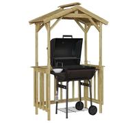 vidaXL Abri Hexagonal en Bois Marron Clair pour Le Jardin - Idéal pour l'extérieur | Auvent en Bois traité | Super spacieux, pour 4 Personnes Max | Parfait pour décorer et Profiter du Jardin