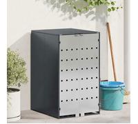 VIDAXL Abri poubelles extérieur en acier anthracite pour poubelle 240 L - 68 x 77,5 x 115,5 cm