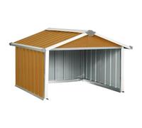 vidaXL Abri pour Robot de Jardin 92x97x63 cm Acier galvanisé Marron