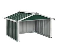 vidaXL Abri pour tondeuse robot de jardin 92x97x63 cm Acier galvanisé Vert Marron