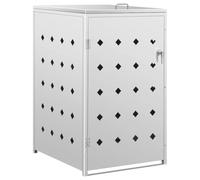 vidaXL Box pour poubelles pour 1 tonne 240 L acier inoxydable