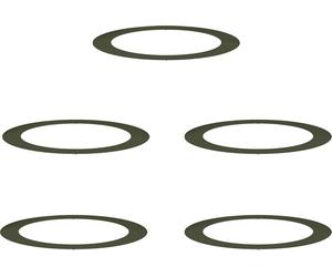 vidaXL adapté aux anneaux d'arbres plats 5 pcs vert olive Ø90 / 120 cm acier