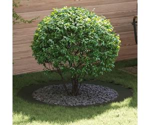 vidaXL adapté pour anneau d'arbre plat vert olive Ø90 / 120 cm acier