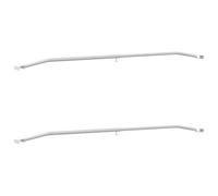 vidaXL adapté pour support de tarpaulin plat 2 pcs Argent 130-210 cm