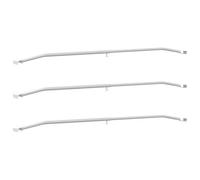vidaXL adapté pour support de tarpaulin plat 3 pcs Argent 100-145 cm