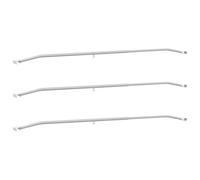 vidaXL adapté pour support de tarpaulin plat 3 pcs Argent 130-210 cm