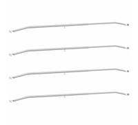 vidaXL adapté pour support de tarpaulin plat 4 pcs Argent 130-210 cm