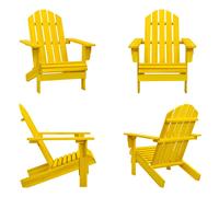 vidaXL Adirondack chaise de jardin en bois massif sapin jaune - Chaise de jardin - Chaises de jardin - Chaise d'extérieur