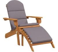 vidaXL Adirondack-Gartenstuhl mit Fußstütze Massivholz Akazie