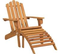 vidaXL Adirondack-Gartenstuhl mit Fußstütze Massivholz Akazie