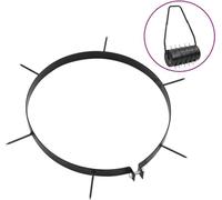 vidaXL Aérateur de gazon pour rouleau de jardin 5 pièces avec crampons Ø 30 cm Fer